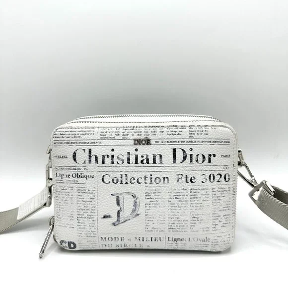 dior daniel arsham double zip crossbody pouch